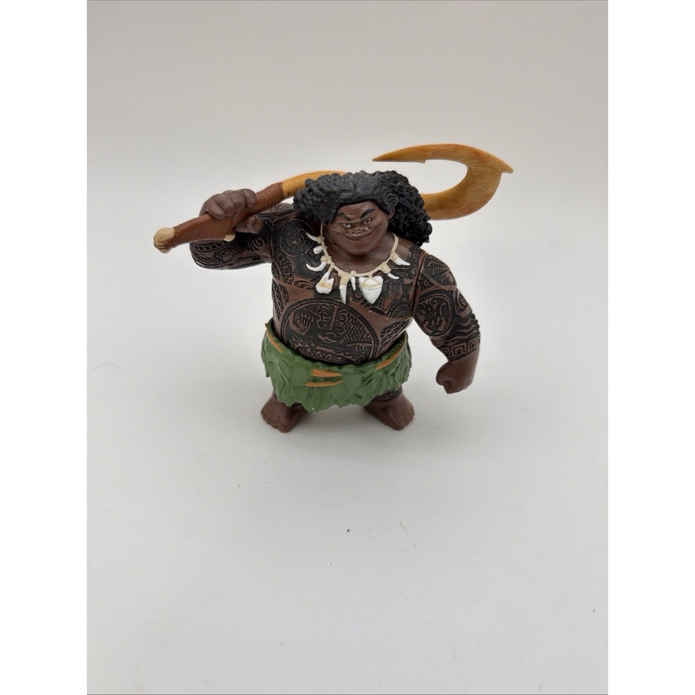 Moana Maui The Demigod Disney 4" PVC Figure w/ Magic Fish Hook